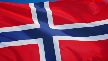 Norveç bayrağı, yol alfa kanalı saydamlık kırpma ile izole