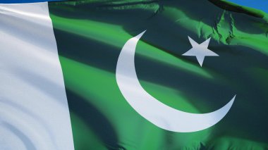 Pakistan bayrağı, yol alfa kanalı saydamlık kırpma ile izole