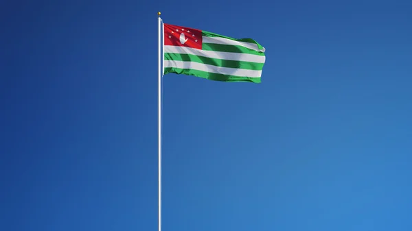 Abhazya bayrağı, kırpma yolu alfa kanal şeffaflık ile izole — Stok fotoğraf