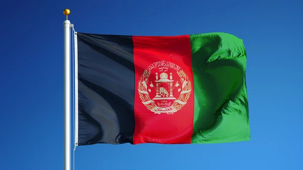 Прапор Афганістану, виділений з відсічним контуром альфа-канал прозорість — стокове фото