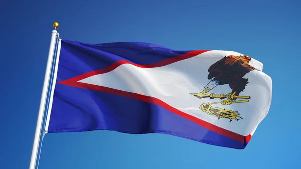 Americká Samoa vlajka, izolovaná s ořezovou cestou průhlednost alfa kanálu — Stock fotografie