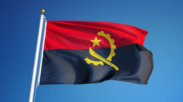 Angola flag, isolated with clipping path alpha channel transparency — Stock Photo, Image