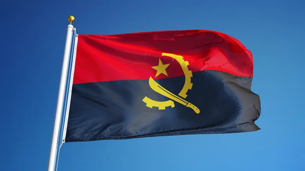 Флаг Анголы, изолированный с прозрачностью альфа-канала — стоковое фото