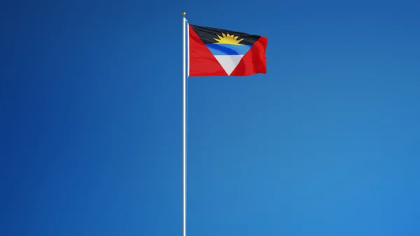 Antigua and Barbuda flag, isolated with clipping path alpha channel transparency — Stock Photo, Image