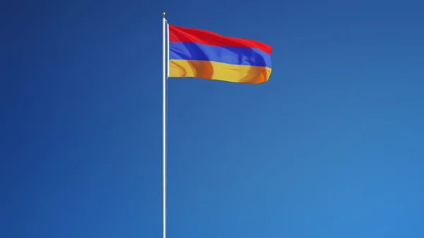 Armenia flag, isoliert mit clipping path alpha channel transparent — Stockfoto