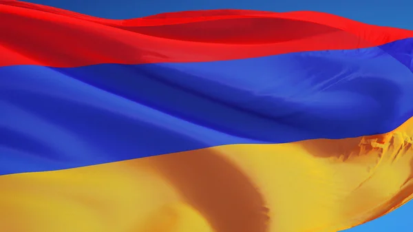 Armenia flag, isoliert mit clipping path alpha channel transparent — Stockfoto