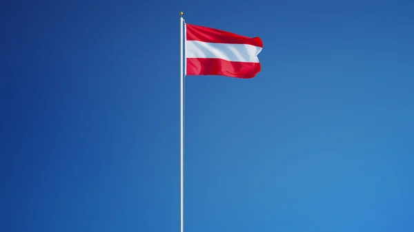 Bandera de Austria, aislada con ruta de recorte transparencia del canal alfa —  Fotos de Stock