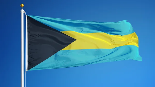 Bahama zászló, izolált Vágógörbe alfa-csatorna áttetszősége — Stock Fotó