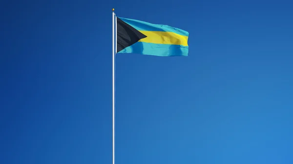Bahamalar bayrağı, kırpma yolu alfa kanal şeffaflık ile izole — Stok fotoğraf