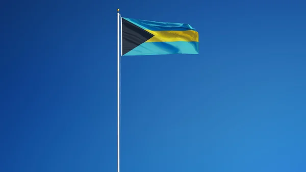 Bahamalar bayrağı, kırpma yolu alfa kanal şeffaflık ile izole — Stok fotoğraf