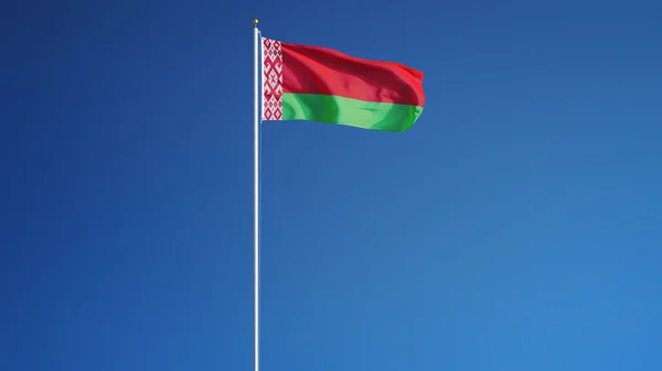 Fehérorosz zászló, izolált Vágógörbe alfa-csatorna átlátszósága — Stock Fotó