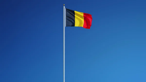 Belgien flagga, isolerad med urklippsbana alfakanal genomskinlighet — Stockfoto