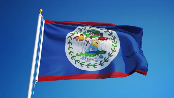 Vlag van Belize, geïsoleerd met uitknippad alfakanaal transparantie — Stockfoto
