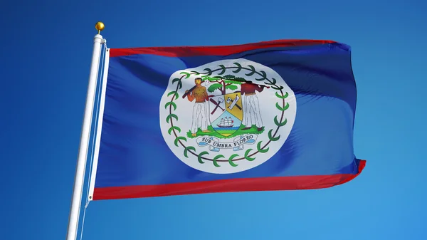 Vlag van Belize, geïsoleerd met uitknippad alfakanaal transparantie — Stockfoto