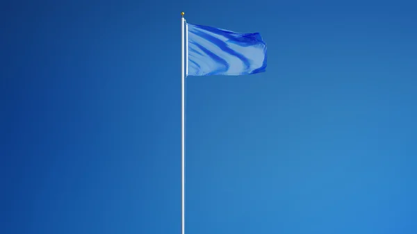 Bandera azul claro, aislada con la transparencia del canal alfa de ruta de recorte —  Fotos de Stock