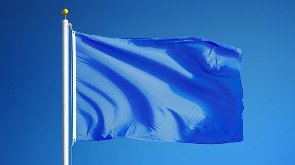 Bandera azul claro, aislada con la transparencia del canal alfa de ruta de recorte — Foto de Stock