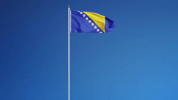 Vlag van Bosnië en Herzegovina, geïsoleerd met knippen pad alfakanaal transparantie — Stockfoto