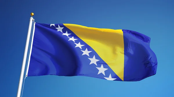 Bandera de Bosnia y Herzegovina, aislada con transparencia del canal alfa de la ruta de recorte —  Fotos de Stock