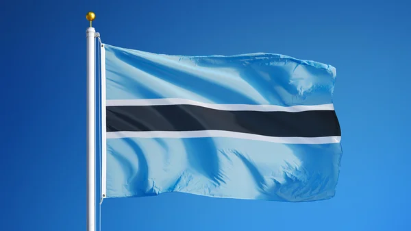 Bandiera Botswana, isolata con percorso di ritaglio trasparenza canale alfa — Foto Stock