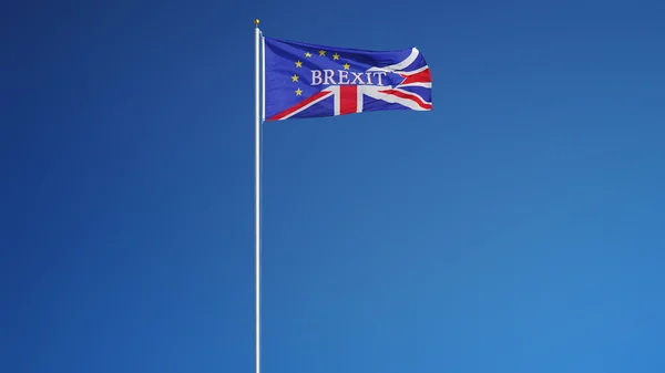 Bandera Brexit de Gran Bretaña, aislada con transparencia de canal alfa de ruta de recorte — Foto de Stock
