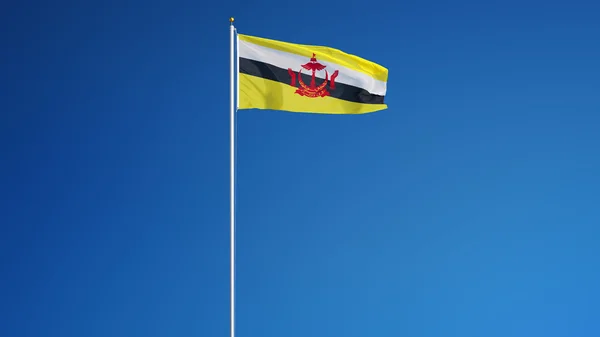 Vlag van Brunei, geïsoleerd met uitknippad alfakanaal transparantie — Stockfoto