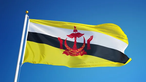 Σημαία Μπρουνέι, απομονωμένη με διαφάνεια διαδρομής αποκοπής άλφα κανάλι — Φωτογραφία Αρχείου