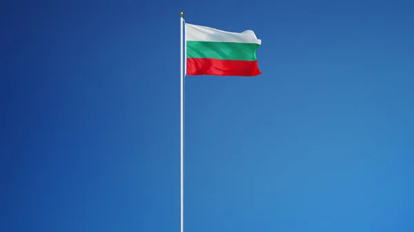 Bandera de Bulgaria, aislada con ruta de recorte transparencia del canal alfa —  Fotos de Stock