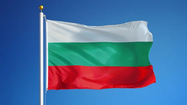 Bulgaristan bayrağı, kırpma yolu alfa kanal şeffaflık ile izole — Stok fotoğraf