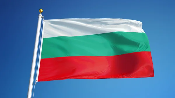 Bulgária zászló, elkülönítve Vágógörbe alfa-csatorna átlátszósága — Stock Fotó