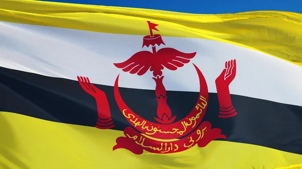 Vlag van Brunei, geïsoleerd met uitknippad alfakanaal transparantie — Stockfoto