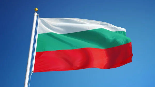 Bulgária zászló, elkülönítve Vágógörbe alfa-csatorna átlátszósága — Stock Fotó