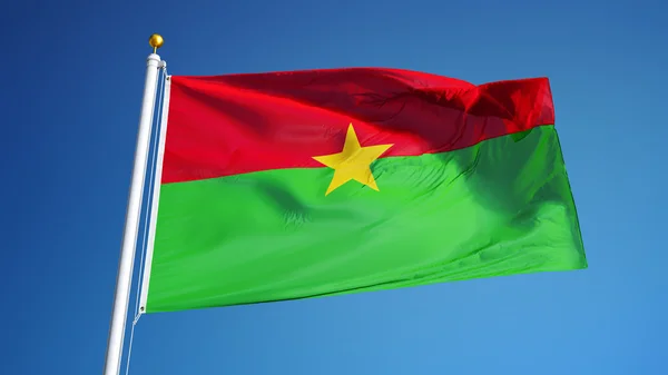 Σημαία Μπουρκίνα Φάσο, απομονωμένη με τη διαφάνεια της διαδρομής αποκοπής άλφα — Φωτογραφία Αρχείου