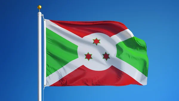 Drapeau Burundi, isolé avec chemin de coupure alpha canal transparence — Photo