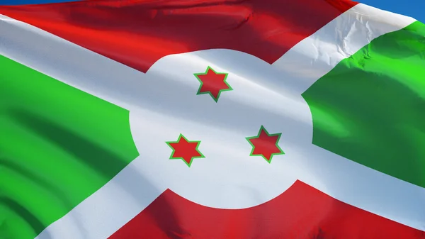 Σημαία Μπουρούντι, απομονωμένη με την διαδρομή αποκοπής άλφα κανάλι διαφάνεια — Φωτογραφία Αρχείου