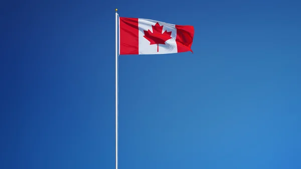 Kanada bayrağı, kırpma yolu alfa kanal saydamlığı ile izole — Stok fotoğraf