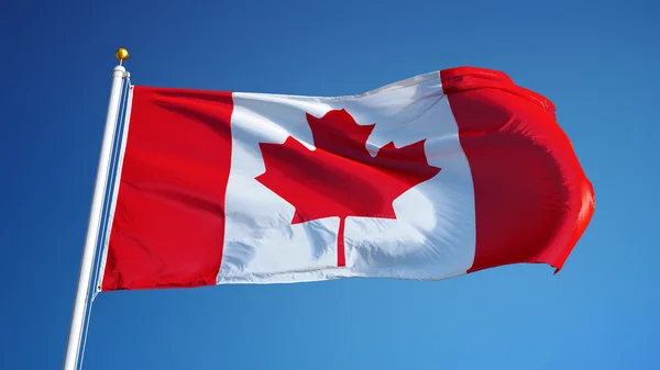 Vlag van Canada, geïsoleerd met uitknippad alfakanaal transparantie — Stockfoto