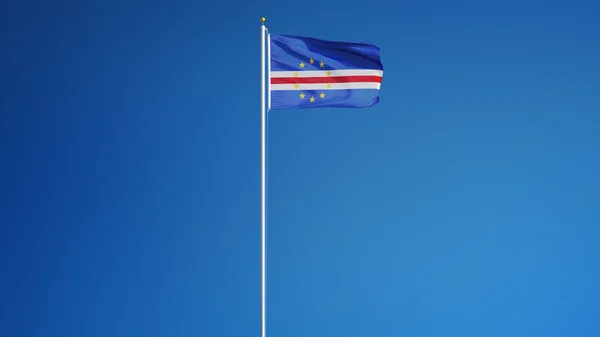 Bandera de Cabo Verde, aislada con transparencia del canal alfa de la ruta de recorte — Foto de Stock