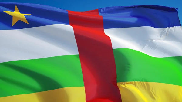 Центральна Африканська Республіка прапор, ізольований за допомогою відсічного контуру альфа-канал прозорість — стокове фото