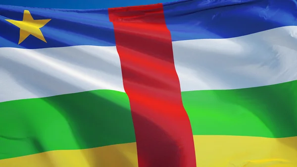Центральна Африканська Республіка прапор, ізольований за допомогою відсічного контуру альфа-канал прозорість — стокове фото