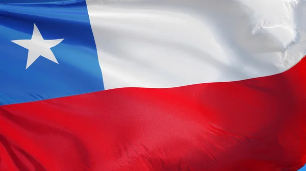 Bandeira do Chile, isolada com transparência de canal alfa de caminho de recorte — Fotografia de Stock
