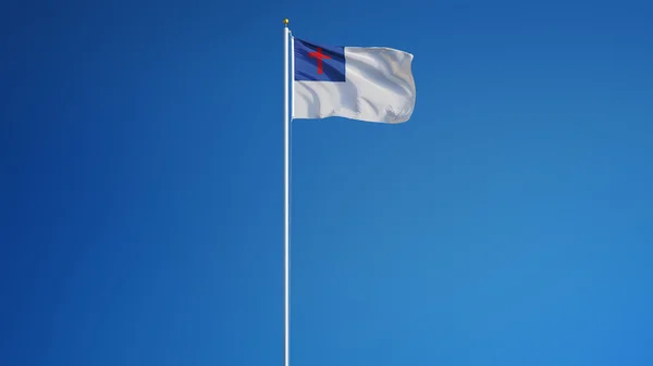 Christian flag, isolated with clipping path alpha channel transparency — Stock Photo, Image