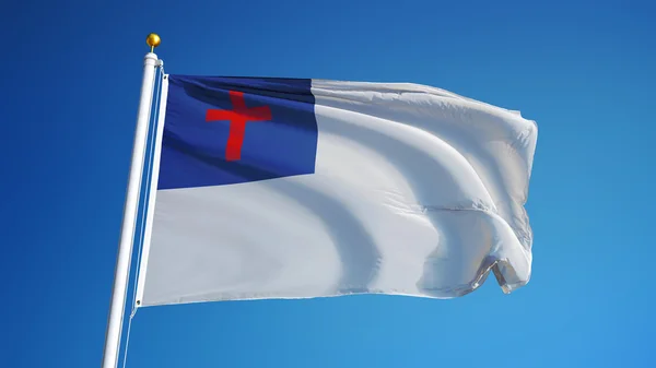 Křesťanská vlajka, izolovaná s ořezovou cestou průhlednost alfa kanálu — Stock fotografie