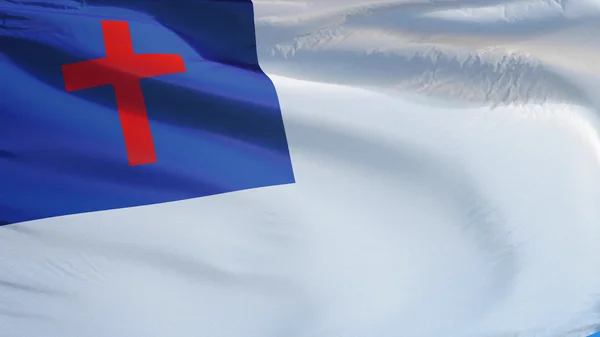 Christian flag, isolated with clipping path alpha channel transparency