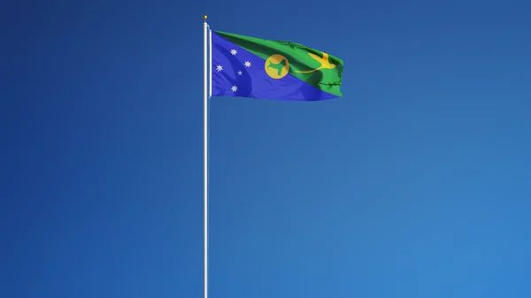 Острів Різдва прапор, ізольований відсічним контуром альфа-канал прозорість — стокове фото