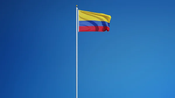 Bandeira da Colômbia, isolada com transparência de canal alfa de caminho de recorte — Fotografia de Stock