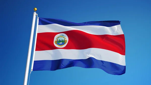 Costa Rica flag, isolated with clipping path alpha channel transparency — Stock Photo, Image