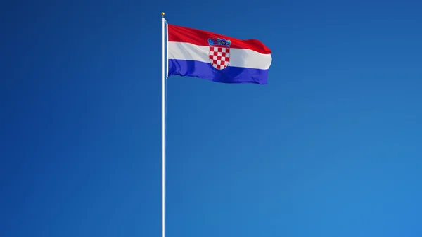 Bandera de Croacia, aislada con ruta de recorte transparencia canal alfa — Foto de Stock