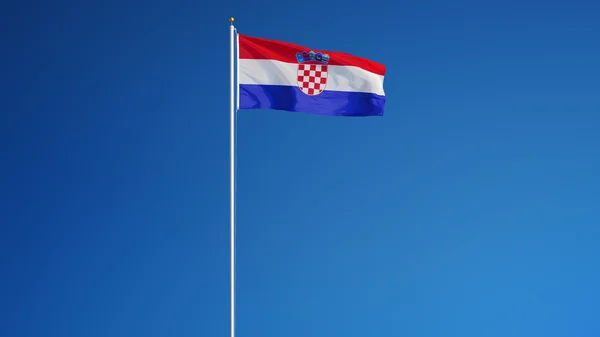 Bandera de Croacia, aislada con ruta de recorte transparencia canal alfa — Foto de Stock