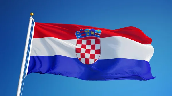 Hırvatistan bayrağı, kırpma yolu alfa kanal şeffaflık ile izole
