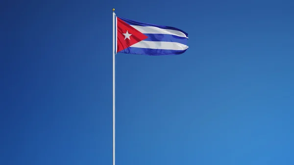 Flaga Kuba, izolowane ze ścieżką przycinającą przezroczystość kanału alfa — Zdjęcie stockowe